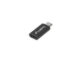 Lanberg AD-UC-UM-01 čierna / Adaptér / USB-C (M) - Micro USB (F) (AD-UC-UM-01)