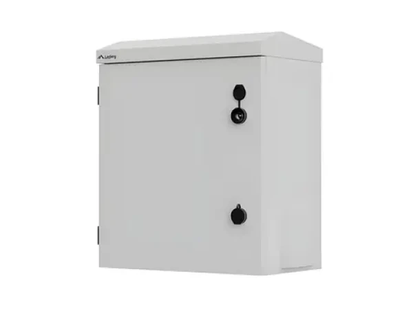 Rack skriňa nástenná 10" IP55 sivá / Rozvádzač / 420x300x500 mm / vonkajšie / montáž na stenu alebo stĺp (WAH1-4250-00S)
