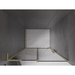 MEXEN/S - Velar L posuvné sprchové dvere 100, grafit, zlatá kartáčovaná 871-100-003-41-55