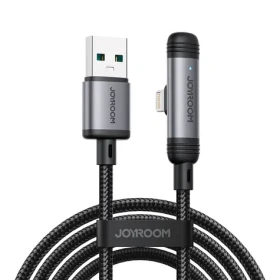 Joyroom S-A56 EnjoyX Series 90° Nabíjací kábel USB-A (M) - Lightning (M) 3A 1.2m čierna (6956116764685)