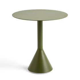 HAY Vonkajší stôl Palissade Cone Olive Ø 70 cm