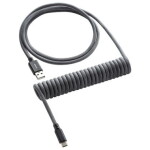 CableMod Classic Coiled Keyboard Cable USB-C - USB-A 1.5m Carbon Grey / Kábel pre klávesnicu (CM-CKCA-CK-KC150KC-R)