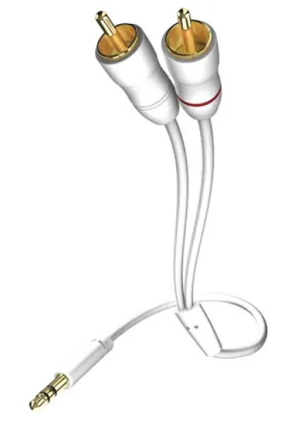 In-akustik Star Audio kábel biela 5 m / 3.5mm jack - 2x Cinch (00310005)