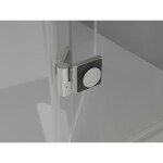 MEXEN/S - Lunar L sprchové dvere krídlové pravé 155, transparent, nikel kartáčovaný 834SL-155-050-97-00-P