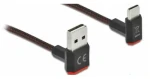 DeLock Easy-USB 2.0 čierna / Kábel / USB-A - USB-C / 2 m / Zalomené konektory (85278)