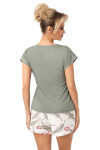 Pyžamo Donna Michelle Short w/r S-2XL olivově růžová M