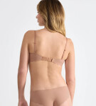 SLOGGI ZERO MICROFIBRE - bezšvová braletka z recyklovaného mikrovlákna Sloggi CAMEO BROWN M