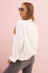 Dámske mušelínové tričko s dlhým rukávom biele UNI