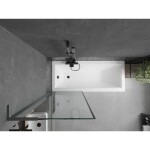 MEXEN/S - Next L vaňová zástena FIX 70 x 150, čierna vzor, grafit metal 895-070-000-03-70-95