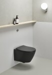 GSI - MODO závesná WC misa, Swirlflush, 37x52cm, čierna dual-mat 981626