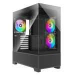 Xilence BEAM XG172 čierna / ATX / 2x USB-A 2.0 / 1x USB-A 3.2 / 3x 120mm ARGB / bez zdroja / priehľadná bočnica (X218.ARGB)