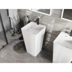 MEXEN - Neva voľne stojace umývadlo liaty mramor 45 x 45, biela mat 26614500