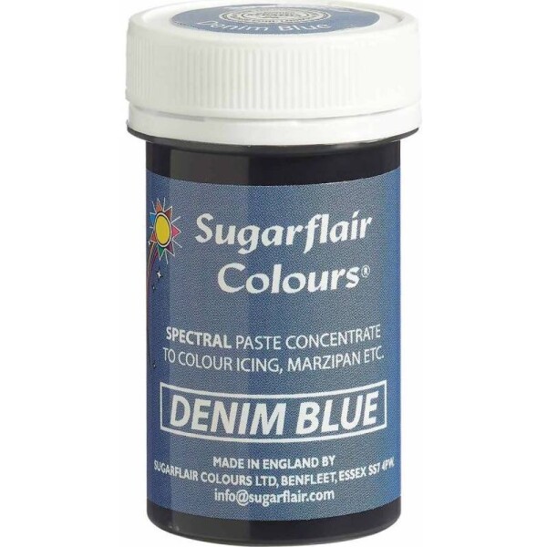 Gélová farba denim blue 25 g - Sugarflair - Sugarflair