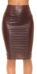 Sexy KouCla Wetlook pencil skirt with zip BORDEAUX