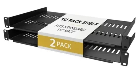 StarTech Polica do racku 1U čierna / Polica do racku / 19" / nosnosť 20 kg / oceľ / 2 ks v balení (CABSHELFV1U-2PK)