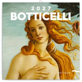 NOTIQUE Sandro Botticelli 2027 / Poznámkový kalendár / 30 x 30 cm