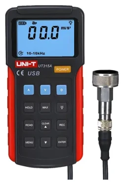 UNI-T UT315A / Vibračný tester / zrýchlenie 199,9 m/s2 / rýchlosť 19,99 cm/s / posuv 1,999 mm (UT315A)