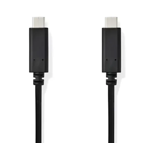Nedis USB-C kábel 60 W 1 m / Kábel USB / USB 3.2 Gen 1 / USB-C - USB-C / 5 Gbps (CCGB64700BK10)