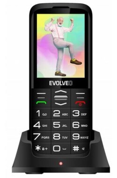 Evolveo EasyPhone Xo + nabíjací stojan čierna / 2.8 / 0.3MP / DualSIM / microSDHC (SGM EP-630-XOB)