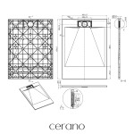 CERANO - Sprchová vanička obdĺžniková Enzo - SMC/minerálny kompozit - štruktúrovaná čierna matná - 120x90x3 CER-666088