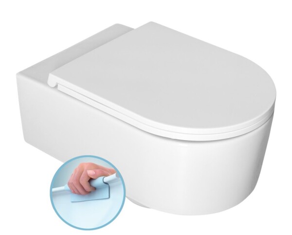 ISVEA - SISTEMA A závesná WC misa, Rimless, 36x53,5cm, biela 10SL02001