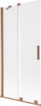 MEXEN/S - Velar dvojkrídlová posuvná vaňová zástena 95 x 150, dekor, meď kartáčovaná 896-095-000-31-65