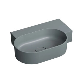 OMNIRES - OVO M+ umývadlo na dosku/závesné - pravé, 55 x 38 cm, ash grey mat; OVO555UWPAG