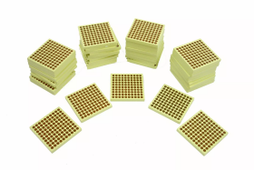 Moyo Montessori Moyo Montessori 45 kusov drevených stovkových štvorcov