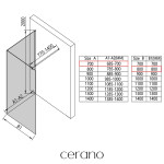 CERANO - Sprchová zástena Walk-in Onyx Corner Round Ľ/P - 8 mm - okrúhla vzpera - čierna matná, bronzové sklo - 70x80x200 CER-979804