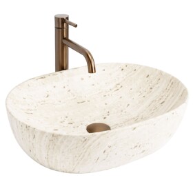 REA - Umývadlo na dosku Amelia Travertine Classic 48 REA-U4210