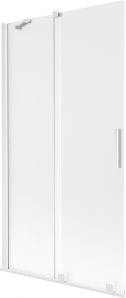 MEXEN/S - Velar dvojkrídlová posuvná vaňová zástena 100 x 150, dekor, biela 896-100-000-31-20