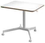 Leitz Ergo pojazdný výškovo nastaviteľný stôl biela / Stôl / 75-114 cm / nosnosť 20 kg / 80×60 cm (65360001)