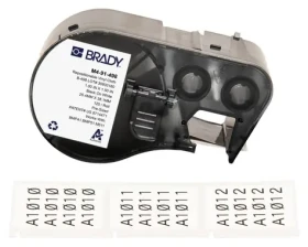 BRADY Vinylové štítky CleanLift 25,4x38,1mm biele / Štítky do tlačiarne / Textilný vinyl / Na označovanie káblov (M4-91-498)