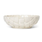 Ferm Living Keramická misa Plait Off-white 30 cm