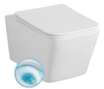 SAPHO - PORTO závesná WC misa, Vortex Rimless, 35,5x52cm, biela PZ102V