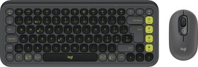 Logitech Logitech POP Icon Combo klawiatura Dołączona myszka univerzálny Bluetooth QWERTZ Swiss Grafitový, Zelený
