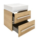 Kúpeľňová skrinka s umývadlom SAT Cube Way 60x53x46 cm dub Hickory mat CUBE46602DHSATCWL CUBE46602DHSATCWL