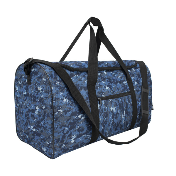 Fitness taška Semiline A3032-4 Navy Blue Camo 33 cm x 60 cm x 30 cm