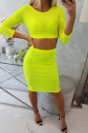 Dámsky set 9084 Neon yellow - K-Fashion UNI neon žlutá