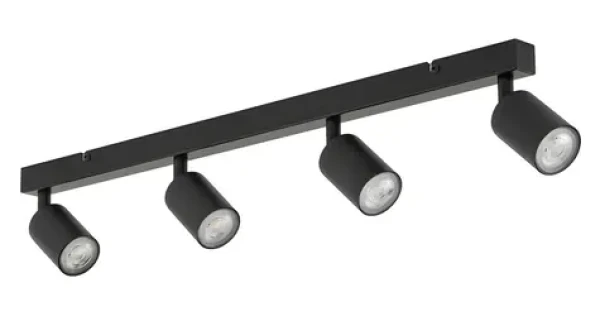 TK Lighting Top čierna / Bodové svietidlo / 4X GU10 / max. 10W (6177)