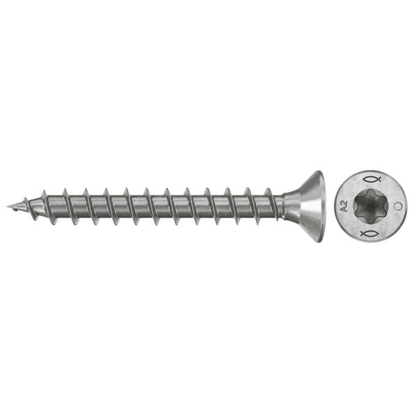 Fischer 574051 skrutky do drevotriesky 3 mm 12 mm TX Nerezová oceľ 200 ks; 574051