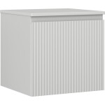 MEXEN/S - Rivel kúpeľňová skrinka pod umývadlo 50 cm s doskou, 1 šuplík, reliéf, šedá mat 91A20-05047-1-BFC62