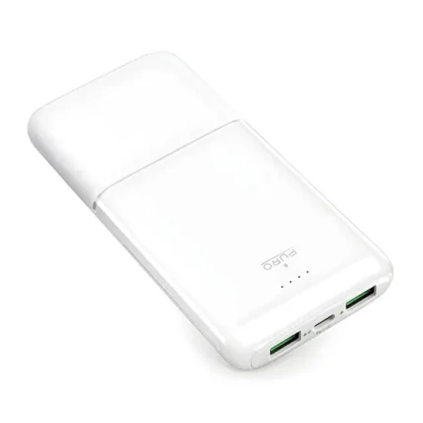 Puro DAILY 10 PLUS biela / Powerbanka / 10000 mAh / 2x USB-A / USB-C / 22.5W (PUFCBB100P3WHI)