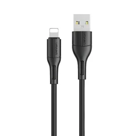 USAMS SJ500 U68 čierna / Dátový kábel / Lightning / 2A / 1m (SJ500USB01)