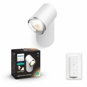 Philips Hue Adore WA kúpeľňové bodové LED svietidlo GU10 1x5W biela / 350lm / 2200-6500K / IP44 / ovládač (SKL000383488)