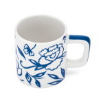 Kitchen Craft Keramický hrnček na espresso White Blu Fiorato 120 ml