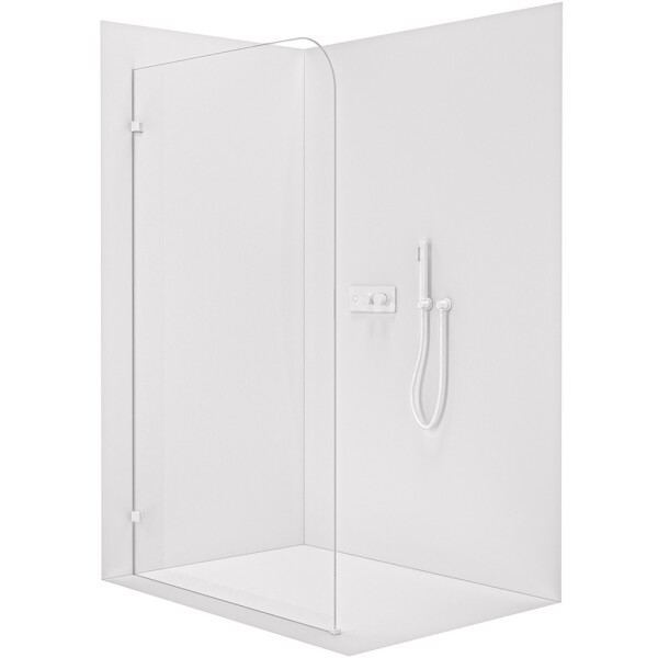 CERANO - Sprchová zástena Walk-in Orbis Ľ/P - 8 mm - biela matná, transparentné sklo - 90x200 CER-682384