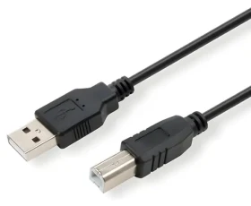 Logo kábel USB-A - USB-B čierny / Kábel USB / USB 2.0 / 5 m (8590274158252)