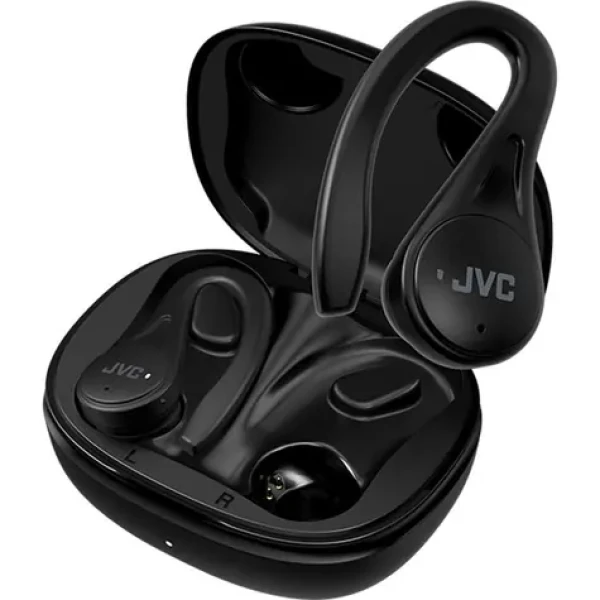 JVC HA-EC25TBU čierna / Bezdrôtové slúchadlá s mikrofónom / Bluetooth 5.1 / IPX5 / Nabíjacie púzdro