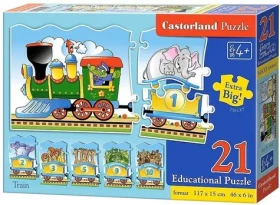 Castorland E-135 Puzzle Učíme sa čísla 1-10, Vláčik